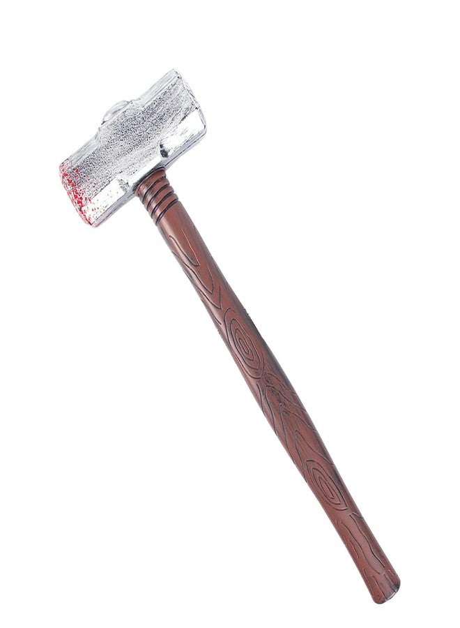 Soochat Halloween Hammer Props, Plastic Bloody Hammer, Plastic Fake Hammer, Halloween Cosplay Costume Party Trick Props - Image 1